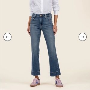 Kelsey High Rise Ankle Flare Wide Jeans NWT 12